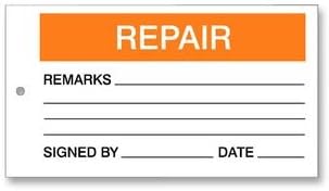 Impressive-Power BRADY - 256545 - TAG, REPAIR, 75 X 150MM Pack of 10