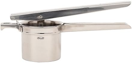 HeyLR Stainless Steel 18/10 Potato Ricer and Masher Baby Food Press &amp; Spaetzle Maker [Large]