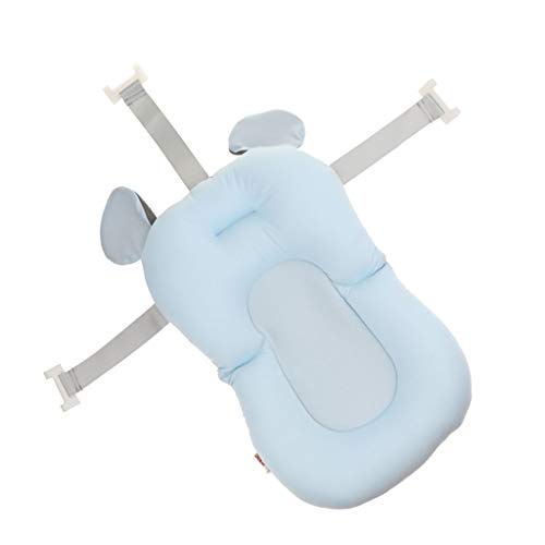 Preisvergleich Produktbild IPOTCH Neugeborenes Badesitz Badewanne Badkissen Gepolsterte Baby Badewannensitz - Hellblau