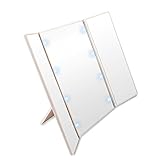 MIDWEC Beleuchteter Kosmetik Spiegel, Makeup Spiegel mit 8 LED Lichtern, Dreiteiliger LED Spiegel - 5