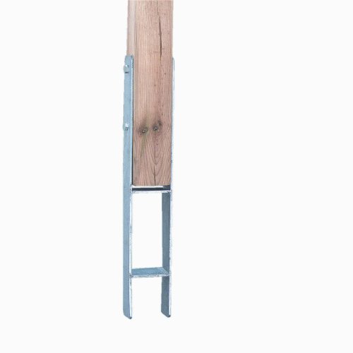 GAH-Alberts 213848 H-Pfostenträger – feuerverzinkt, Gesamthöhe: 600 mm, Materialstärke: 6 mm, lichte Breite: 121 mm - 2