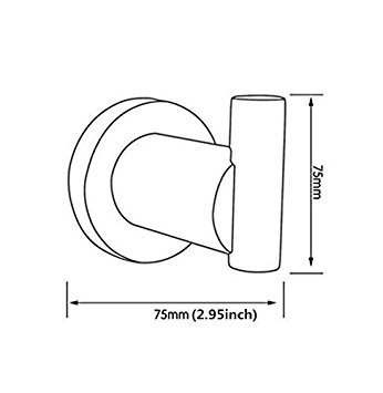 Alicemall 304 Edelstahl Handtuchhalter Kleiderständer für Badezimmer Küche Servietten Tasche Hut Wandhaken – Silber - 7