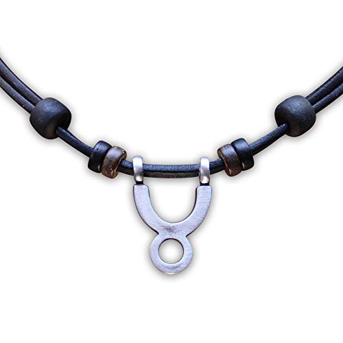 HANA LIMA 1 von 12 Sternzeichen Tierkreiszeichen an Verstellbarer Halskette Horoskop Horoscope Lederkette Surferkette B - STIER (Taurus) / 21. April - 20. Mai