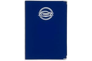 Nemau - Porte Constat Amiable et Porte Documents Véhicule – Fourni avec Deux Constats – Fabriqué en France – Résistant & Compact – Modèle Gomme expansée Bleu Royal