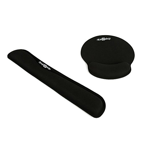 niceEshop(TM) Tastatur Handgelenk Auflage und Maus Gel Handgelenk Rest Unterstützung, Ergonomische Handgelenk Kissen Unterstützung mit Gedächtnis Schaum für Computer und Laptop