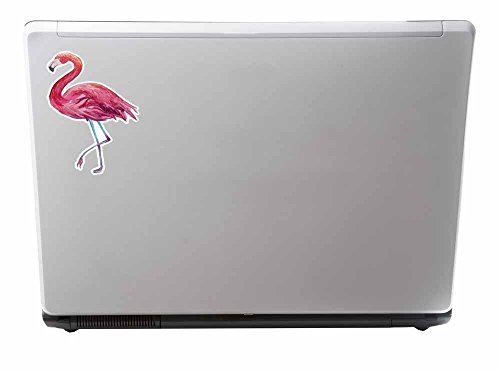 2 x Pink Flamingo Vinyl Aufkleber Aufkleber Laptop Auto Reise Gepäck Label Tag # 9626 – 10cm/100mm Wide - 2