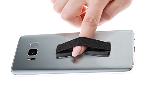 Sling Handyhalterung fÃ¼r Finger/Fingerhalterung Selfie Strap fÃ¼r Smartphone/Mehr Griff, mehr Reichweite und besser Handy halten durch feste Schlaufe aus Gummi (schwarz)