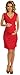 Happy Mama Women's Maternity Cross V-Neckline Dress. Easy Breastfeeding. 045p (Red, 10)