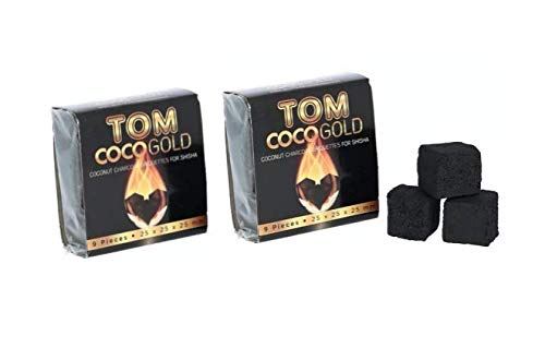 Tom coco minis, carbón natural para chicha Premium Gold 9 piezas (2)