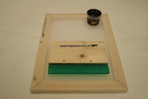 Value Siebdruck Kit, DIN A3, Rahmen mit mesh, 43Z 30.48 cm Holz Rakel &120 ml - 4