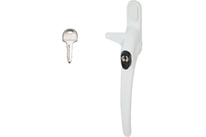 FixRello Cockspur Window Handle Locking Window Lock Catch for UPVC Windows | with Cover Cap | 12mm or 21mm | Left or Right Handed (White, Right Handed - 21mm)