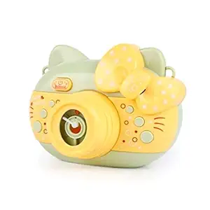 Cute Kitty Bubble Camera Electric Music Bubble Camera Toy for Kids Bubble Maker with Music and Light Toy Bubble Maker Random Color