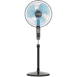 Rowenta VU4110F0 Ventilateur sur Pied Essential 40 cm Oscillation 3 Vitesses 60W Economie Energie Hauteur Réglable Ventilation Noir