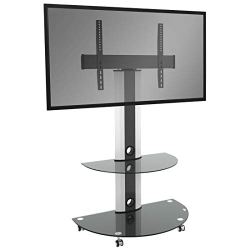 RICOO Supporto TV da pavimento FS0502 Televisore 30-65" (76-165 cm) Staffa girevole Piedistallo televisione LED/LCD/Curvo VESA 300 x 200-600 x 400