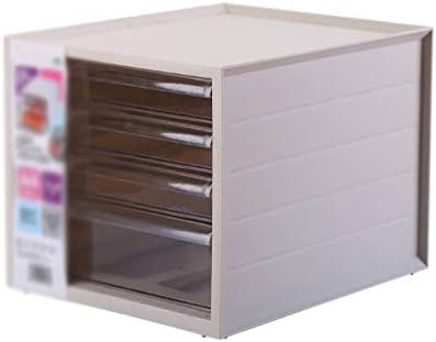 File cabinets HUXIUPING Storage Box Desktop Rack Storage Table Office Storage Rack (color : Khaki)