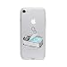 Produktbild licaso iPhone 7 IP7 Handyhülle TPU mit Anchovies Swimming Pool Print Motiv - Transparent Cover Schutz Hülle Aufdruck Lustig Funny Druck