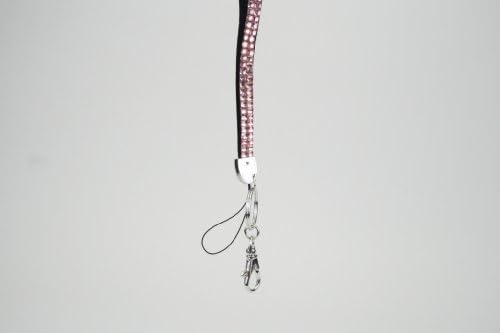 Pink Rhinestone Lanyard Wrist Holder by LZ New York