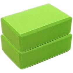 IMJONO Femme Brique de yoga Exercice Fitness Brique Yoga Blocs Coussin Mousse Coussin Oreiller EVA Gym Entraînement Oreiller de yoga(Vert,1PC