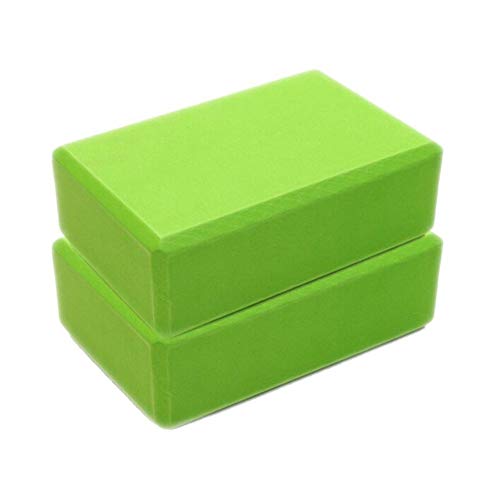 IMJONO Femme Brique de yoga Exercice Fitness Brique Yoga Blocs Coussin Mousse Coussin Oreiller EVA Gym Entraînement Oreiller de yoga(Vert,1PC