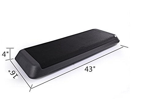 IUNNDS 109,2 cm Verstellbar Fitnesscenter Schritt Plattform für Sport & Fitness (schwarz & grau) - 4