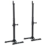Homcom Heavy Duty Weights Bar Barbell Squat Stand Stands Barbell Rack Spotter GYM Fitness Power Rack Holder Bench New