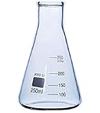 Ampolla Erlenmeyer In Plastica 50ml - 4 Pezzi Con Tappo A Vite, Graduata Per Laboratorio - Foto 5