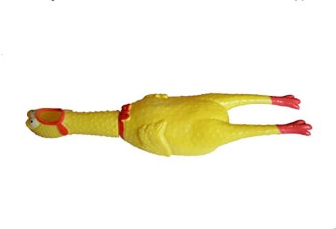 Pet Touch Chicken Style Pet Squeaky Squeeze Toy, Yellow