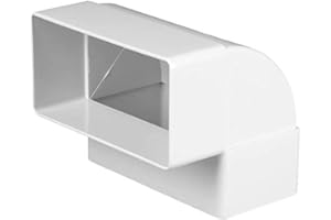 Swettews Flachkanalsystem Abluftkanal Flachkanal Bogen Umlenkstück Verbinder Kniestück Reduktion Flexschlauch Abluft (75/150, Kniestück 90°)