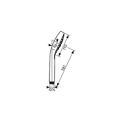 Hansgrohe Douchette croma Select S 1jet, 1 pièce, blanc, chromé, 26806400