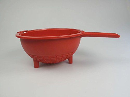 TUPPERWARE Küchenhelfer Sieb Saladin rot-weiß Sieb mit Abtropfsieb Multi-Sieb 9880 - 2