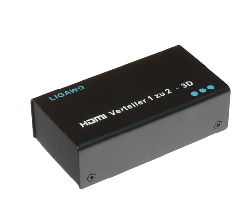Ligawo HDMI Splitter 2-fach - verteilt 1 HDMI Signal an 2 Geräte (Monitor, Beamer, Tv)