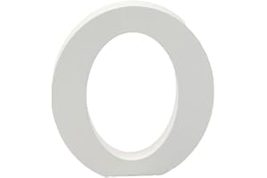 HOME SOLAZZIA Dekorative weiße Holzbuchstaben und Zahlen, 15 cm (O)