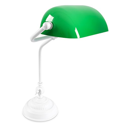 Relaxdays 10016605 - Lámpara de banquero, diámetro de base 15 cm, 26