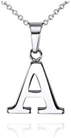 925 Sterling Silver Letter "A" Alphabet Necklace 18“