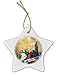 Produktbild GFGKKGJFD Dekofigur Paul Cezzane Art Stillleben Flasche Rum Weihnachten Ornamente Keramik Stern Form Weihnachtsbaum Dekoration Hängende Neuheit 7,6 cm