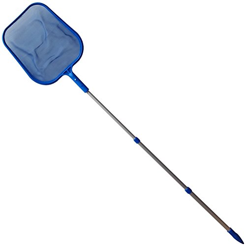 Offizielles "Leben" Schwimmbad Blatt Netz Schaumlöffel mit Teleskopstange, Ausziehbarer Schwimmbad & Whirlpool Netz