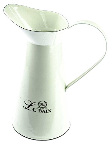 SIDCO ® Dekokanne Le Bain creme Metallkanne Landhausstil Nostalgie Wasserkanne Krug