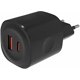 PDAteknoloji Yetty 25W USB-C (PD)+18W USB-A (QC) S&uuml;per Hızlı Şarj Adapt&ouml;r&uuml; Tek Başlık Siyah YT-25B (Yerli &Uuml;retim)