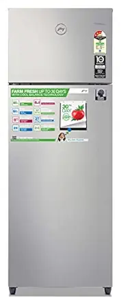 Godrej 244 L 3 Star Inverter Frost-Free Double Door Refrigerator (RF EON 244C 35 RCIF FS ST, Fossil Steel, 6 in 1 Convertible Freezer, Patented Cool Shower Technology)