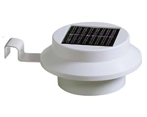 Tooltime Gartenzaunlichter, 3 LEDs, solarbetrieben, helles, weißes