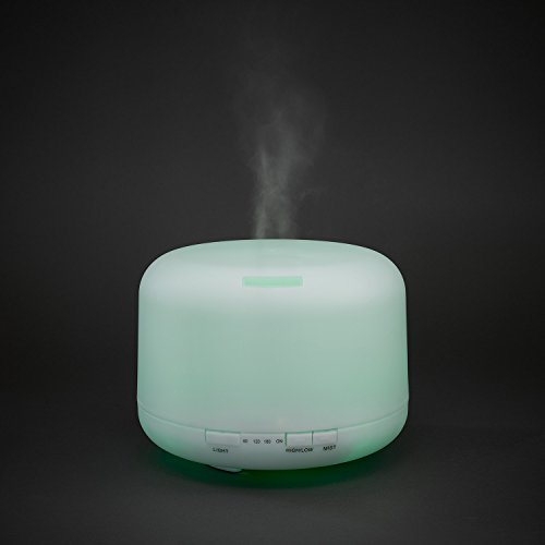 iProtect Luftbefeuchter Ultraschall Aroma Diffuser XL mit 500ml Wasserspeicher und Farbspiel in Weiß - 5