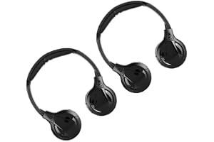 Bil Hörlurar, 2 Kanaler Vikbara Trådlösa Headset, Infrarött Trådlöst Stereo Headset För Bil Med Nackstöd