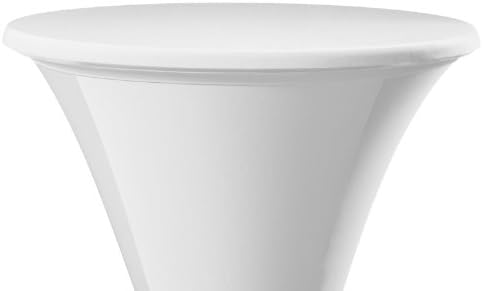 Stretch tablecloth slip-cover - Festival - Ø80-85cm 100% Polyester - Colour - White