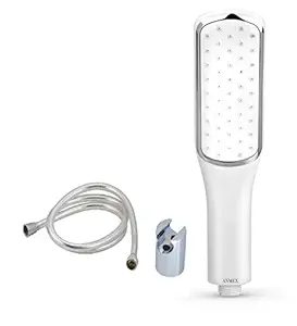 ANMEX High Pressure White Hand Spray Hand Shower with 1.5mtr ABS Shower Tube and Wall Hook