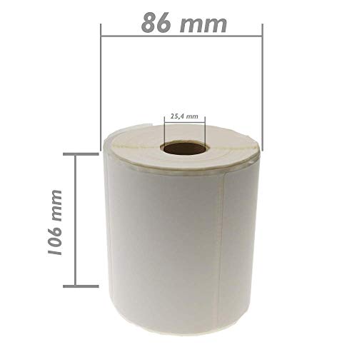 BeMatik - Rollo Bobina de 350 Etiquetas Adhesivas para Impresora t rmica Directa 101 6x101 6mm 20 Unidades BeMatik - Rollo Bobina de 350 Etiquetas Adhesivas para Impresora t rmica Directa 101 6x101 6mm 20 Unidades