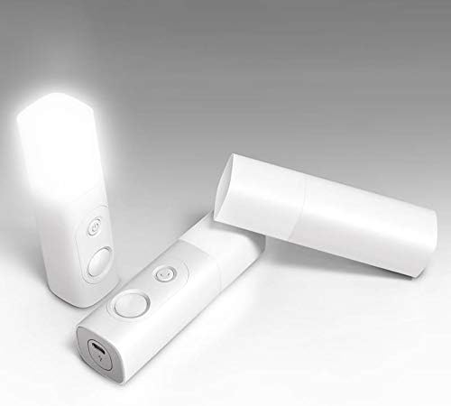 CHL Household 6LED sensor night light, USB charging portable handheld night lighting bedside emergency light, white 3.7cm *3.7cm *13cm