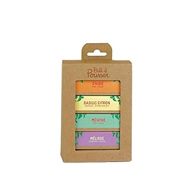 Prêt à Pousser Cocktail Maison - Melisse, Menthe Marocaine, Basilic Citron, Sauge - 4 capsules pour votre potager de Prêt à Pousser