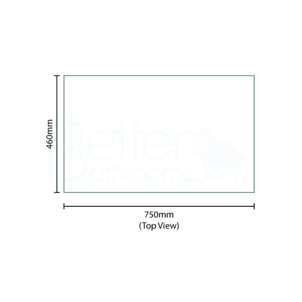 750 Vanity Unit for Bathroom Ensuite Cloakroom - Wall Mounted Soft Closing Modern Walnut Design - Wall Hung Deep Fill Storage Drawer (Dimensions ** Furniture Cabinet - Height: 460mm, Width: 750mm, Projection: 460mm) - Image 7