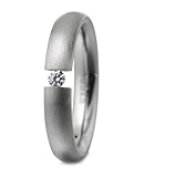 Glamouröses Highlight am Finger: Funkelnder Damenring mit strahlenden Swarovski Steinen, aus glanzmattem Edelstahl