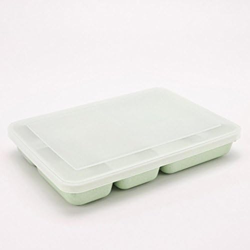 HJMTRY Children's Lunch Boxes, Non-Toxic Microwave Oven Lunch Box Multi-Compartment Design Three-Color Optional Students With Lunch Boxes , green